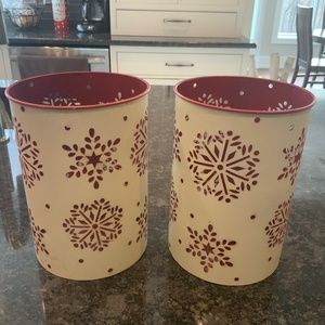 Christmas outdoor/indoor candle holders (pair)